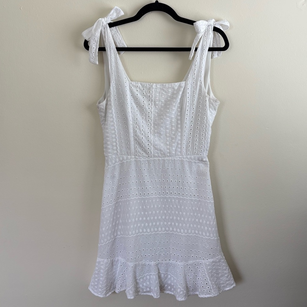 Altar’d State White Eyelet Mini with Bow Straps 100% Cotton